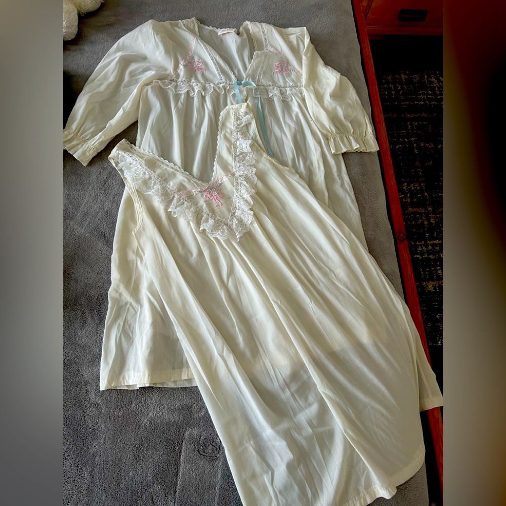 Vintage nightgown and petticoat